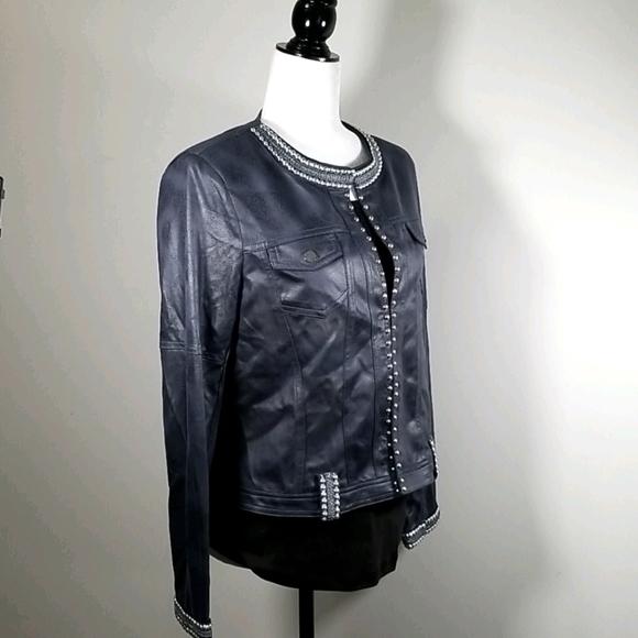 Ness Women's Faux Leather Jacket Size Small - Picture 2 of 9